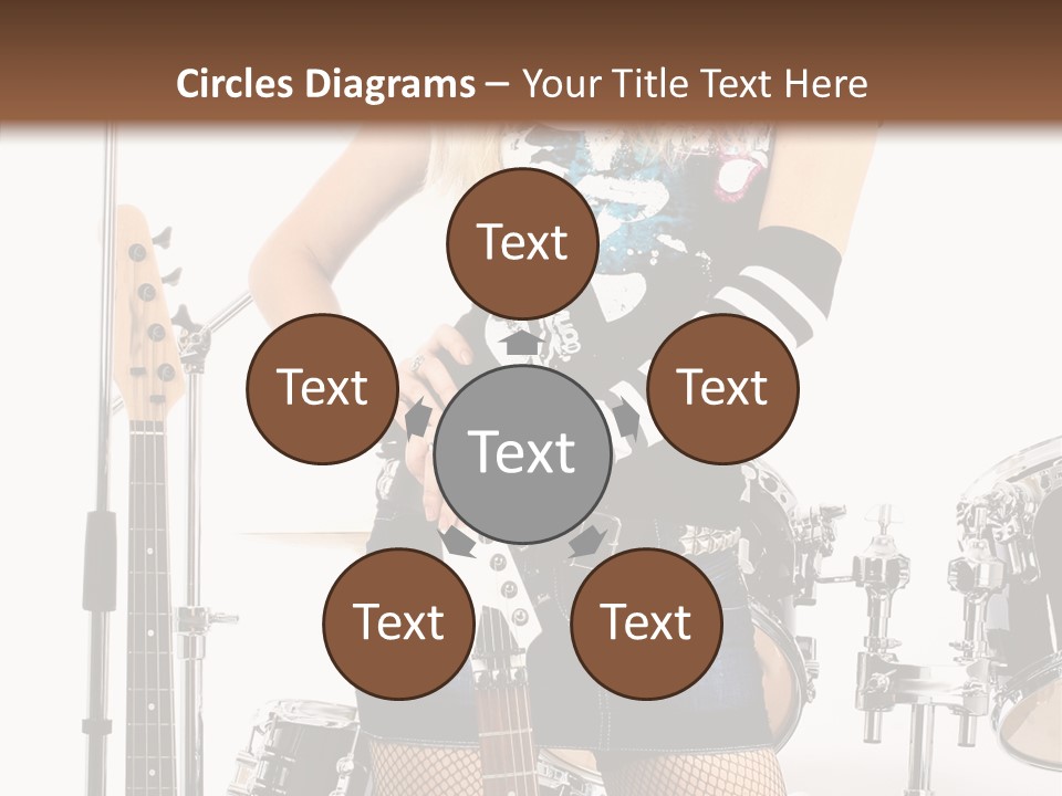 Sexually Leg Guitar PowerPoint Template