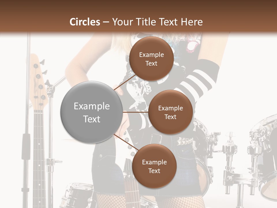 Sexually Leg Guitar PowerPoint Template