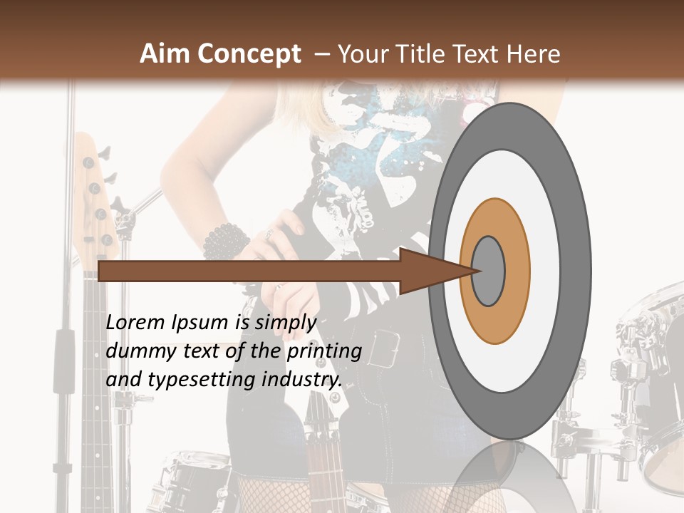 Sexually Leg Guitar PowerPoint Template