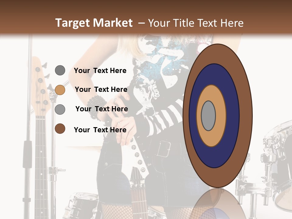 Sexually Leg Guitar PowerPoint Template