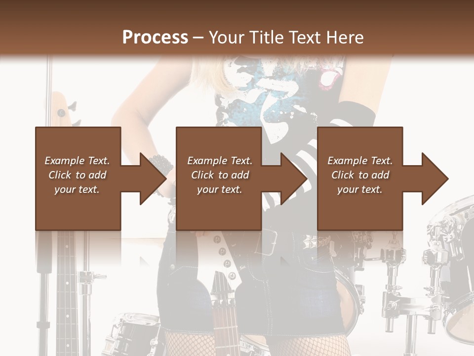 Sexually Leg Guitar PowerPoint Template