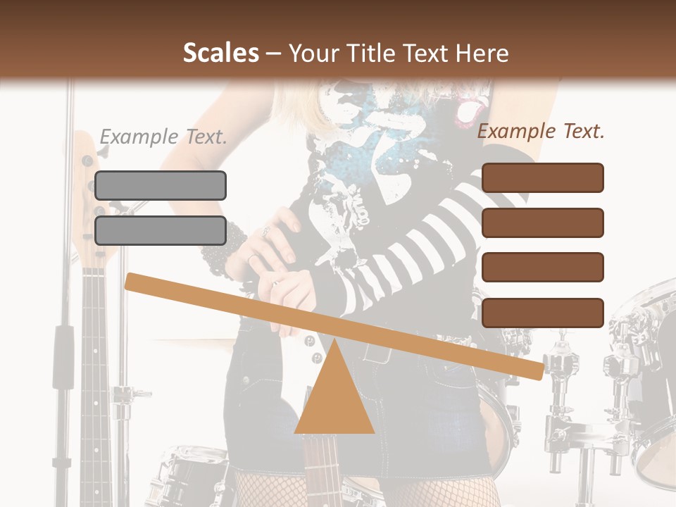 Sexually Leg Guitar PowerPoint Template