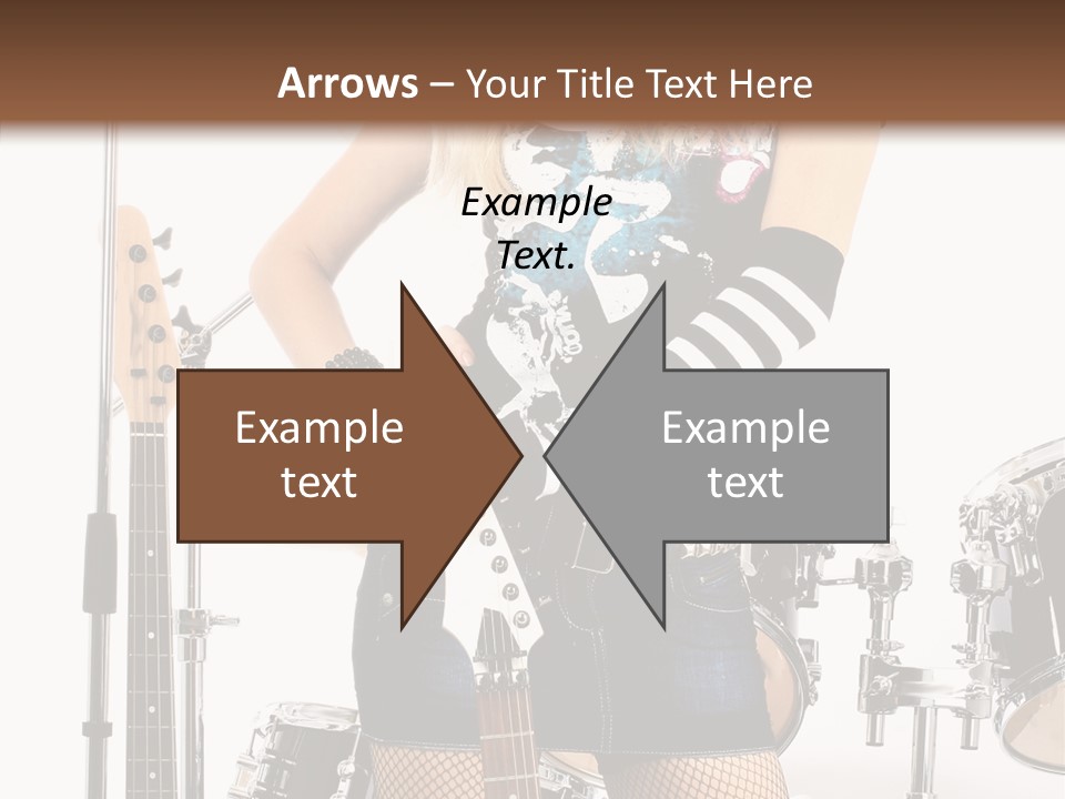 Sexually Leg Guitar PowerPoint Template