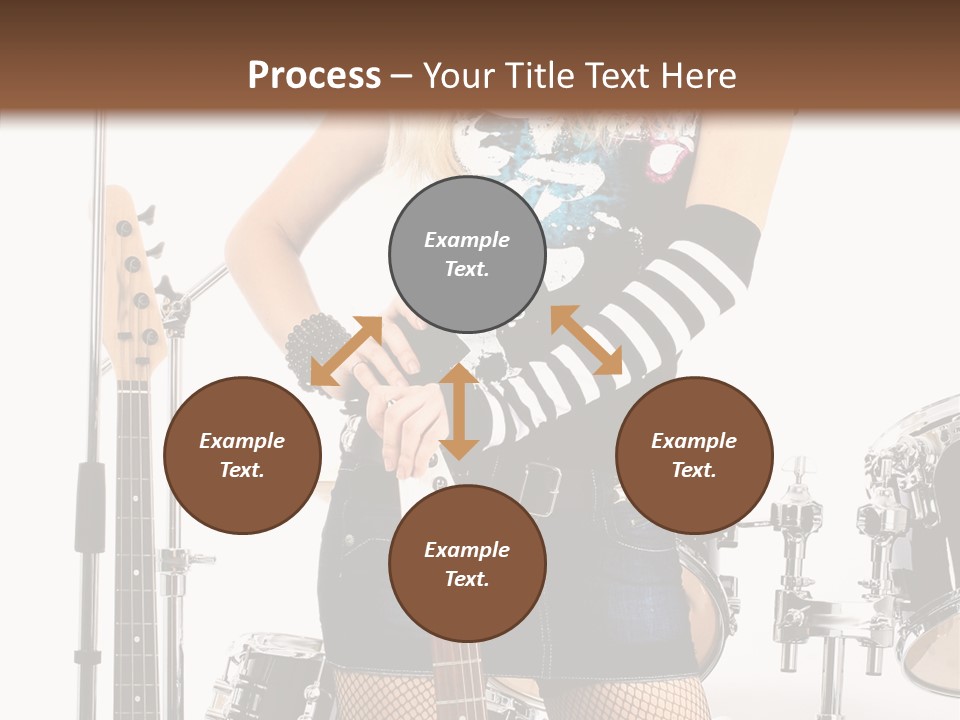 Sexually Leg Guitar PowerPoint Template