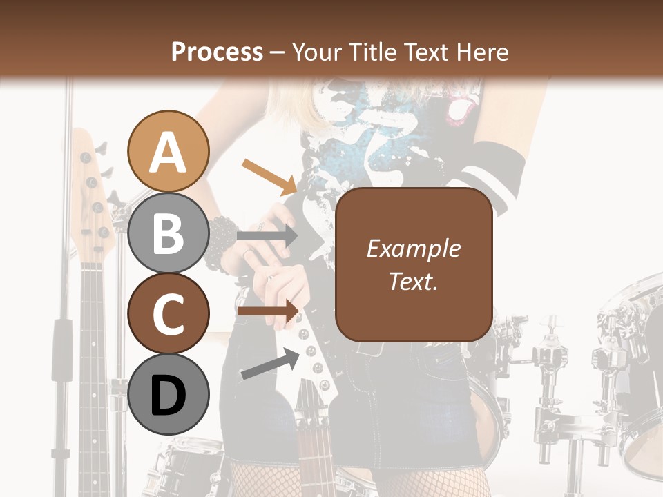 Sexually Leg Guitar PowerPoint Template