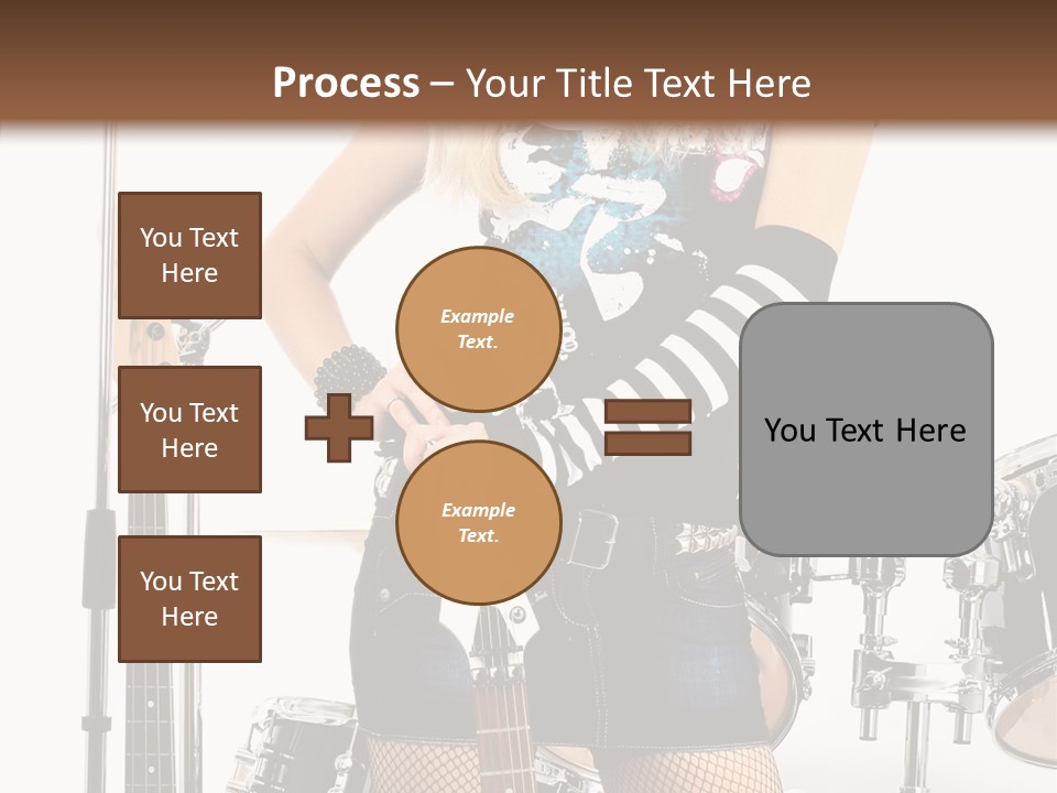 Sexually Leg Guitar PowerPoint Template