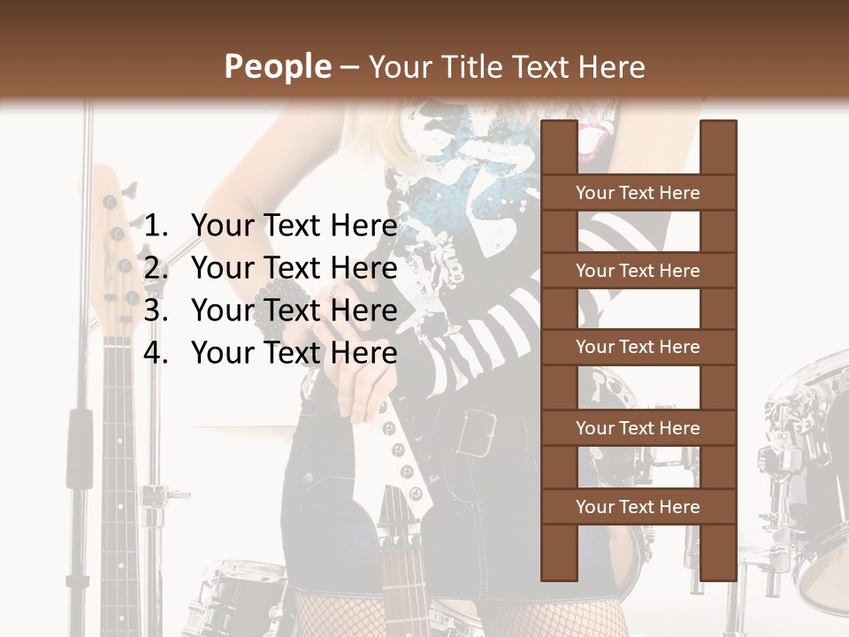 Sexually Leg Guitar PowerPoint Template