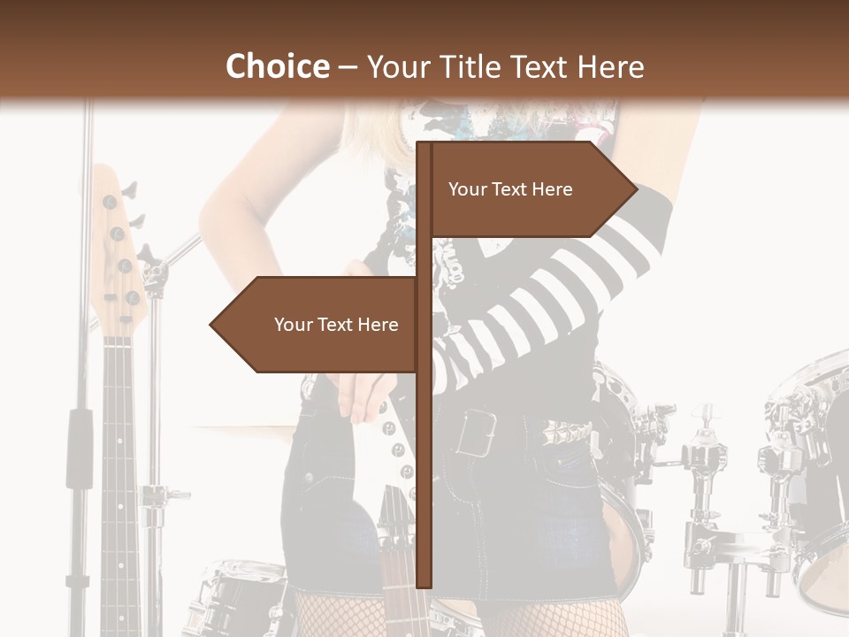 Sexually Leg Guitar PowerPoint Template