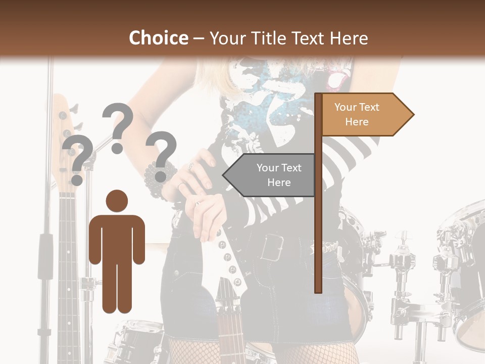 Sexually Leg Guitar PowerPoint Template