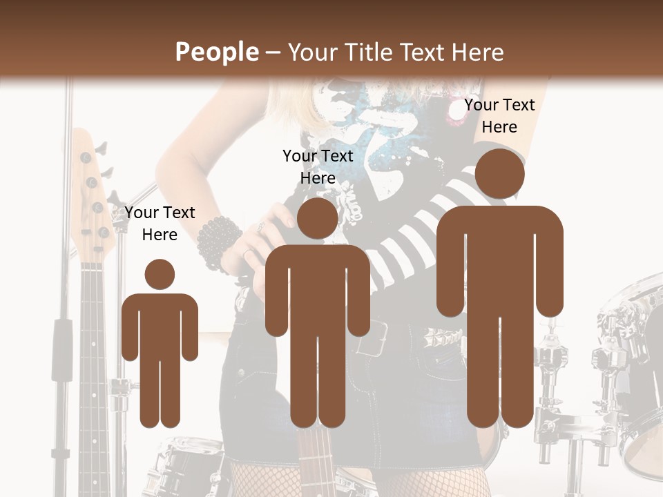 Sexually Leg Guitar PowerPoint Template