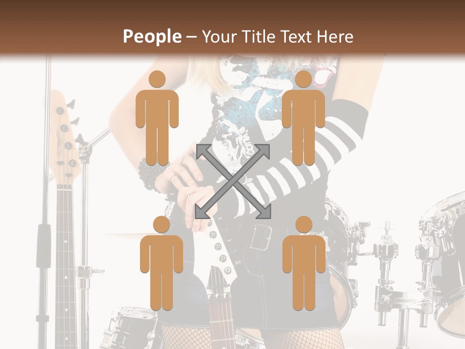Sexually Leg Guitar PowerPoint Template