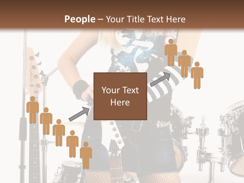 Sexually Leg Guitar PowerPoint Template