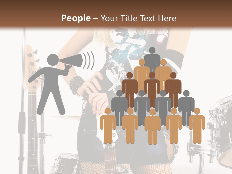 Sexually Leg Guitar PowerPoint Template