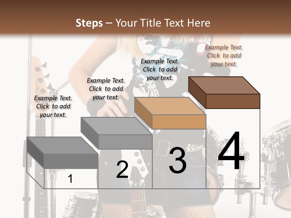 Sexually Leg Guitar PowerPoint Template