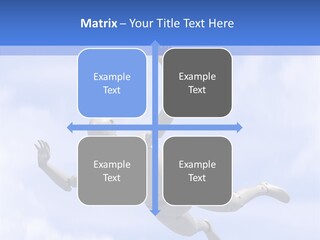 Skydiving Diver Blue PowerPoint Template