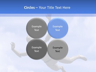 Skydiving Diver Blue PowerPoint Template