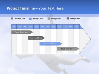 Skydiving Diver Blue PowerPoint Template