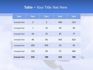 Skydiving Diver Blue PowerPoint Template