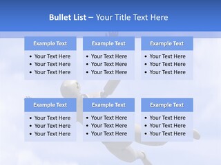Skydiving Diver Blue PowerPoint Template