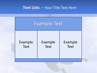 Skydiving Diver Blue PowerPoint Template