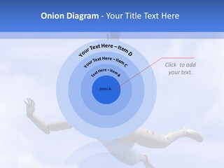 Skydiving Diver Blue PowerPoint Template
