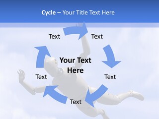 Skydiving Diver Blue PowerPoint Template