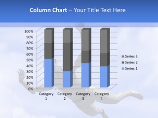 Skydiving Diver Blue PowerPoint Template