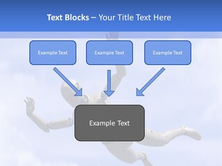 Skydiving Diver Blue PowerPoint Template