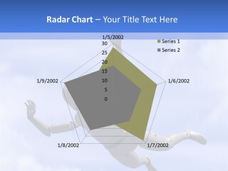 Skydiving Diver Blue PowerPoint Template