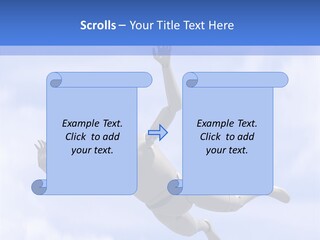 Skydiving Diver Blue PowerPoint Template