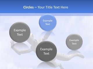 Skydiving Diver Blue PowerPoint Template