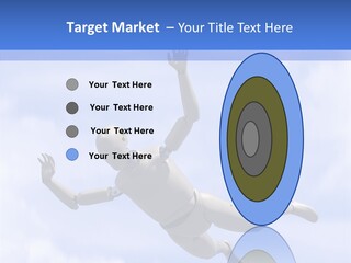 Skydiving Diver Blue PowerPoint Template