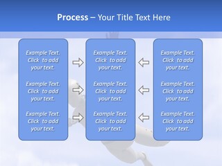 Skydiving Diver Blue PowerPoint Template
