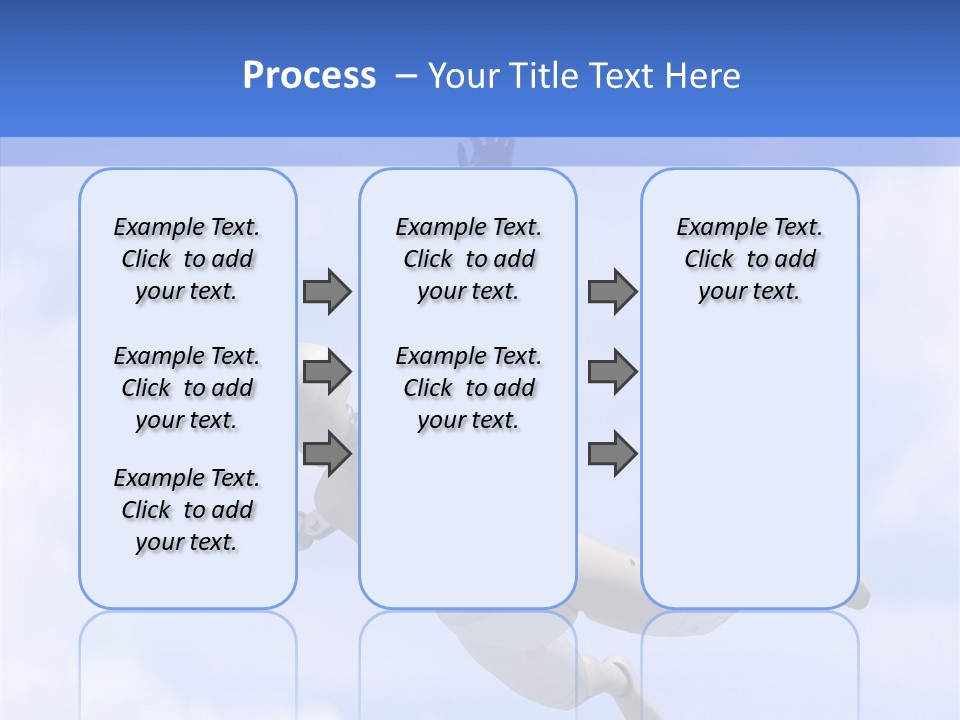 Skydiving Diver Blue PowerPoint Template