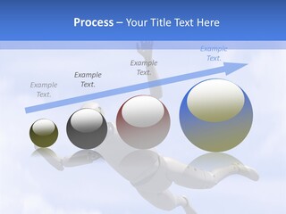 Skydiving Diver Blue PowerPoint Template