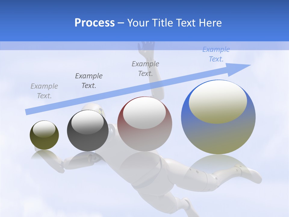 Skydiving Diver Blue PowerPoint Template