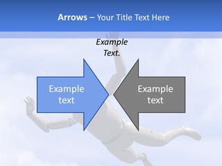 Skydiving Diver Blue PowerPoint Template