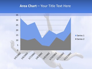 Skydiving Diver Blue PowerPoint Template