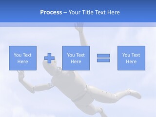 Skydiving Diver Blue PowerPoint Template