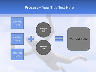 Skydiving Diver Blue PowerPoint Template