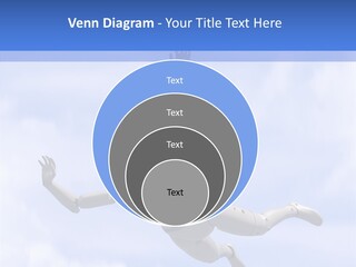 Skydiving Diver Blue PowerPoint Template