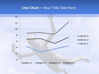 Skydiving Diver Blue PowerPoint Template