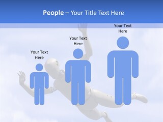 Skydiving Diver Blue PowerPoint Template
