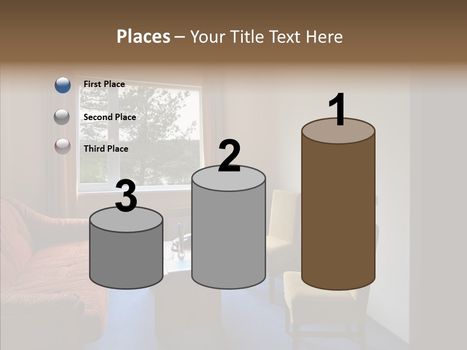 Yellow Covered Bedrooms PowerPoint Template