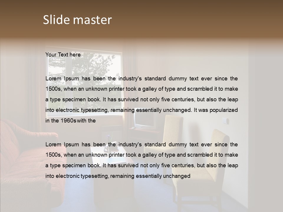 Yellow Covered Bedrooms PowerPoint Template