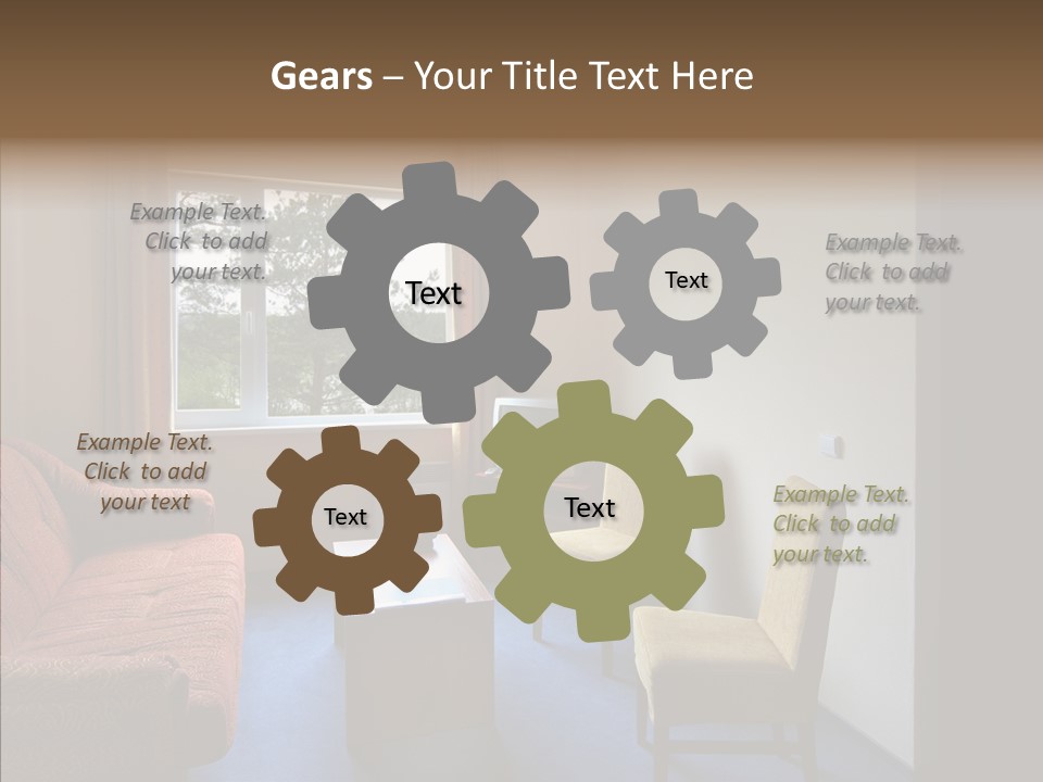 Yellow Covered Bedrooms PowerPoint Template