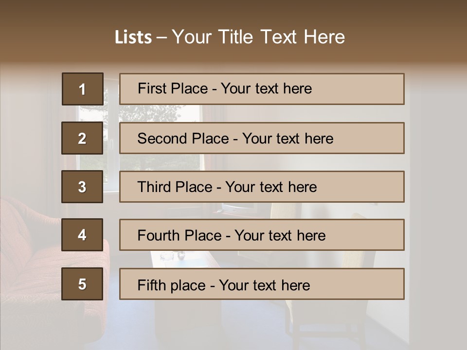Yellow Covered Bedrooms PowerPoint Template