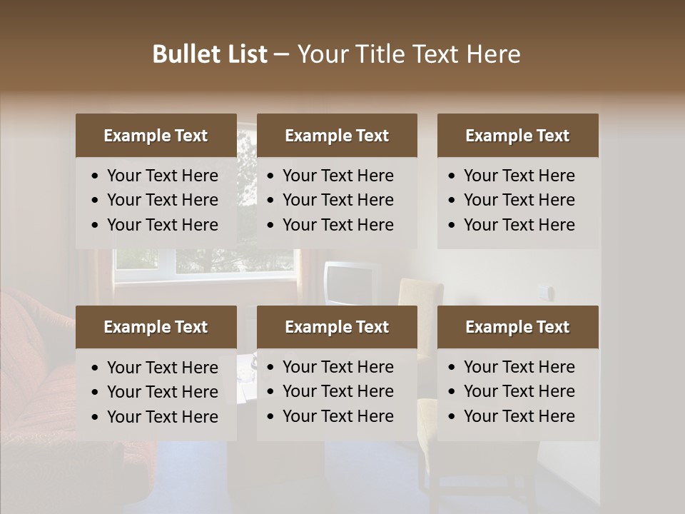 Yellow Covered Bedrooms PowerPoint Template