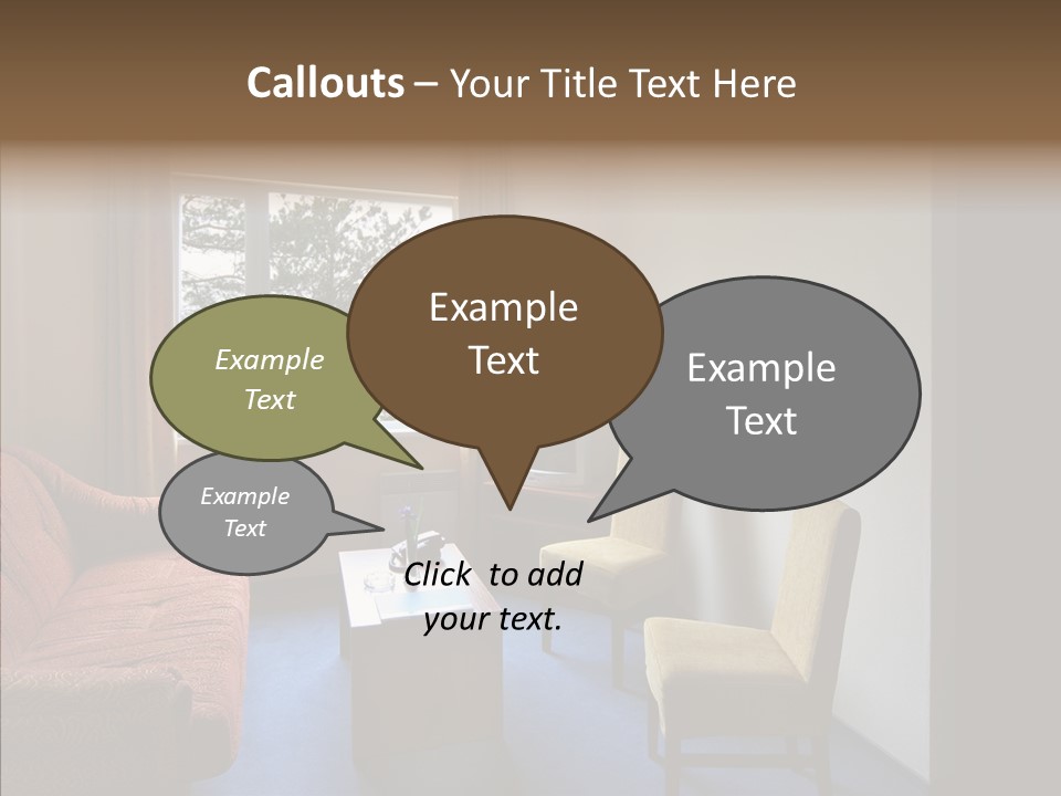 Yellow Covered Bedrooms PowerPoint Template