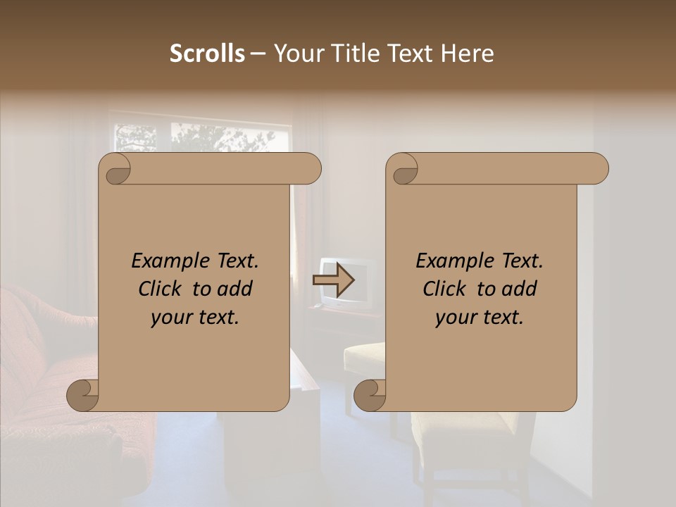 Yellow Covered Bedrooms PowerPoint Template